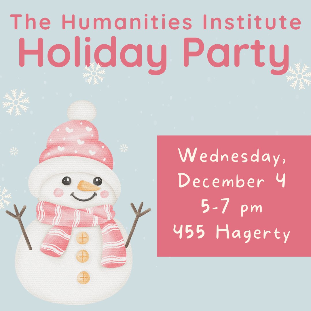 It's nearly here! It's Wednesday! 5pm in 455 Hagerty. Find more: bit.ly/3O7rKBk