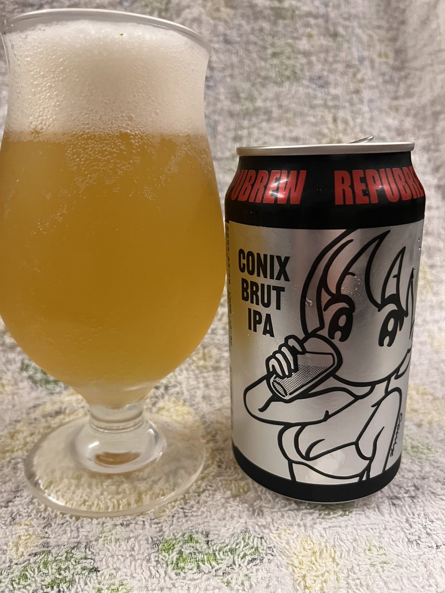 bemybabyyou's tweet photo. 今夜の1本目☺️今週の軸ブルワリー
#REPUBREW の #CONIXBrutIPA ☺️
スタイル:ブリュットIPA
IBU:13
アルコール度:6,5%
イラストレーターCONIXさんとのコラボビール🍺の再販
ドライで炭酸強め、シャンパンの様な飲み口😊後味もよく旨い👍
香りもそれ程強く無く良い感じだし、コレもリピしたい😅 https://t.co/wgHhnv9dNP