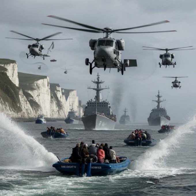 “The Royal Navy should patrol the Channel for migrant boats, return the passengers to France and destroy the vessels, a military expert has said.”

Who Absolutely Agrees 💯 👍