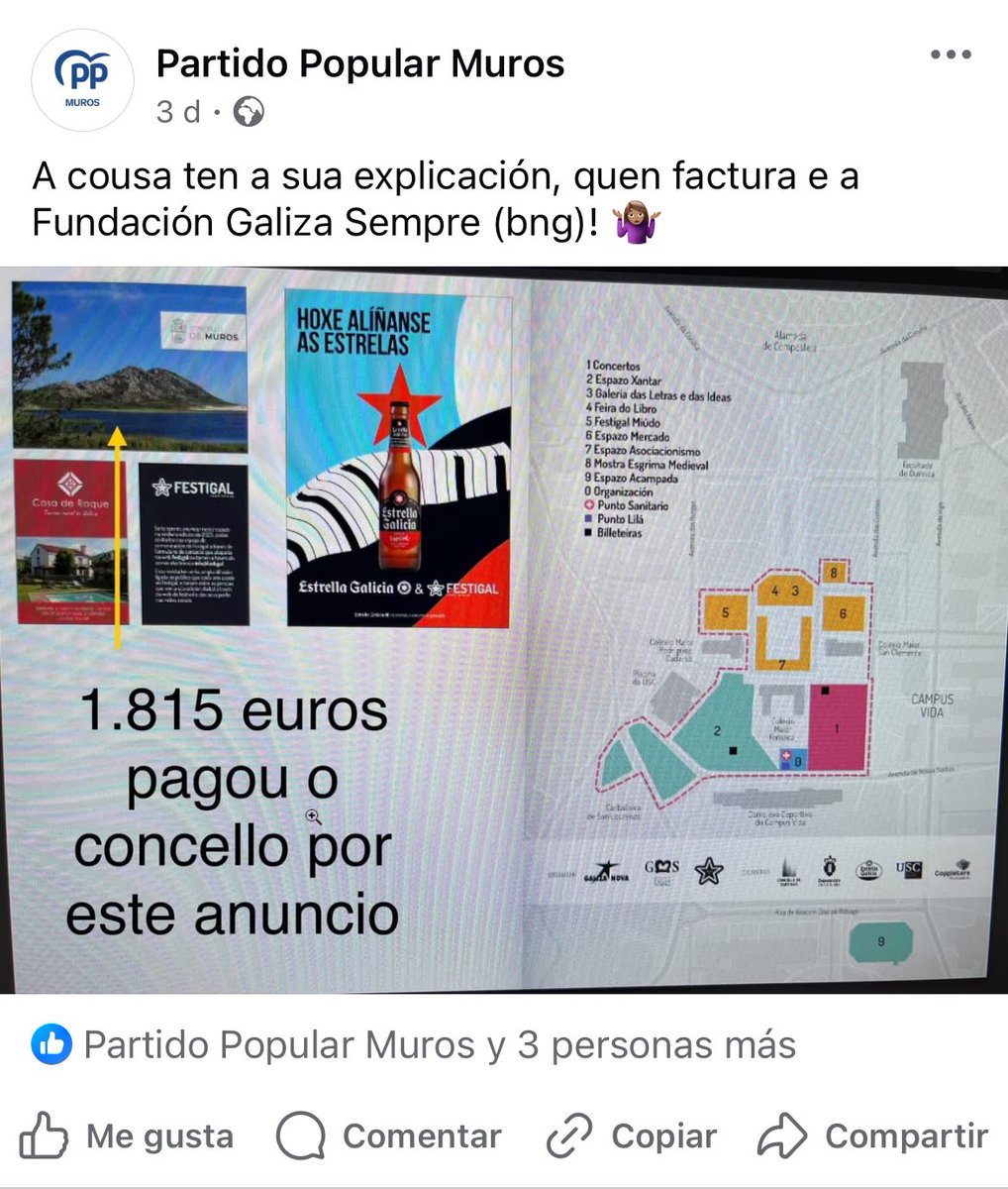 O do Bloque é un goberno transparente porque se pode rastrexar cara onde van os cartos. As inversións que fan outros se perden, entre fondos buitres, viaxes en narcolanchas e discos duros destrozados. Espero que agora que están tan áxiles nos descubran pronto quen era aquel M.
