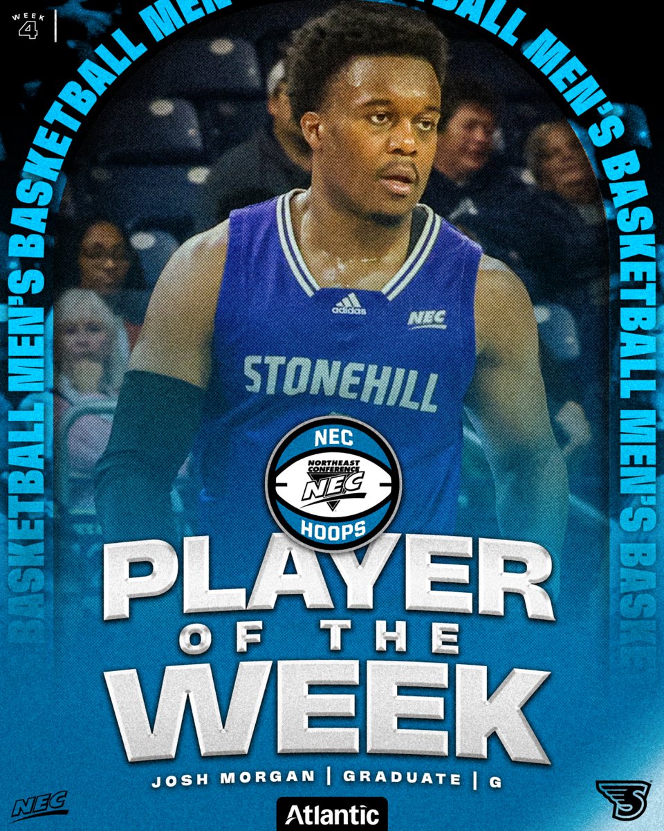 Northeast Conference (@necsports) on Twitter photo ๐๐
The #NECMBB/<a href="/tomorrowsoffice/">Tomorrows Office</a> Player of the Week is ๐๐จ๐ฌ๐ก ๐๐จ๐ซ๐ ๐๐ง from <a href="/GoStonehill/">Stonehill Athletics</a>โผ๏ธ
ยป Averaged 21.0 ppg, 3.0 rpg & shot 56.3% from 3
ยป Scored 17 of his 20p in 2H of win over E. Texas A&M
ยป Scored 22 in QU win
ยป 16.1 ppg ranks 3rd in NEC
ยป Scored 1,000th career point ๐๐
The #NECMBB/<a href="/tomorrowsoffice/">Tomorrows Office</a> Player of the Week is ๐๐จ๐ฌ๐ก ๐๐จ๐ซ๐ ๐๐ง from <a href="/GoStonehill/">Stonehill Athletics</a>โผ๏ธ
ยป Averaged 21.0 ppg, 3.0 rpg & shot 56.3% from 3
ยป Scored 17 of his 20p in 2H of win over E. Texas A&M
ยป Scored 22 in QU win
ยป 16.1 ppg ranks 3rd in NEC
ยป Scored 1,000th career point