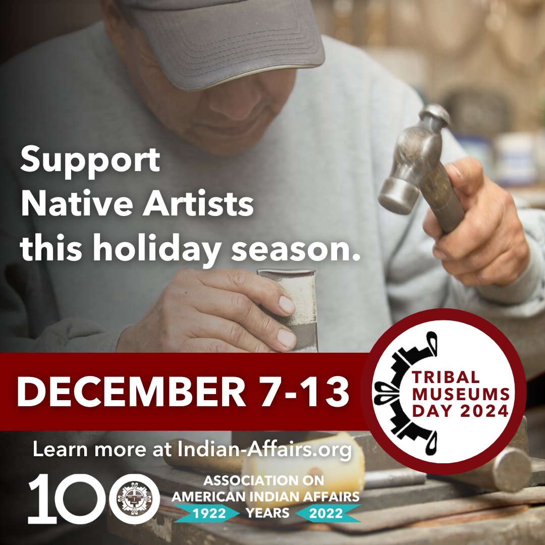 🎁 This holiday season, shop Native! Celebrate Tribal Museums Day (Dec. 7-13) by visiting Tribal Museums or shopping online for authentic, handcrafted gifts by Native artists. Support Native cultures &amp; traditions! Learn more: Indian-Affairs.org #TribalMuseumsDay #CyberMonday