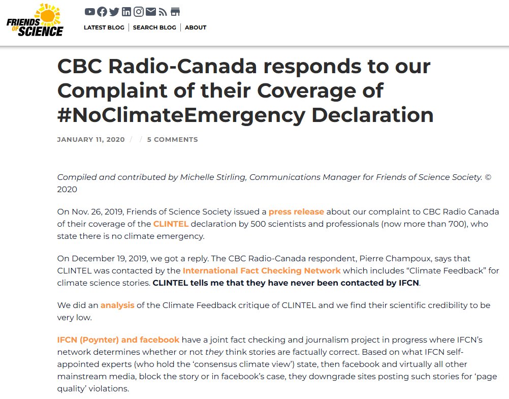 FriendsOScience's tweet photo. @SheilaGunnReid @kris_sims CBC Radio-Canada responds to our Complaint of their Coverage of #NoClimateEmergency Declaration https://t.co/yGfaQIcqtF /2 https://t.co/Th0P9KM5XJ