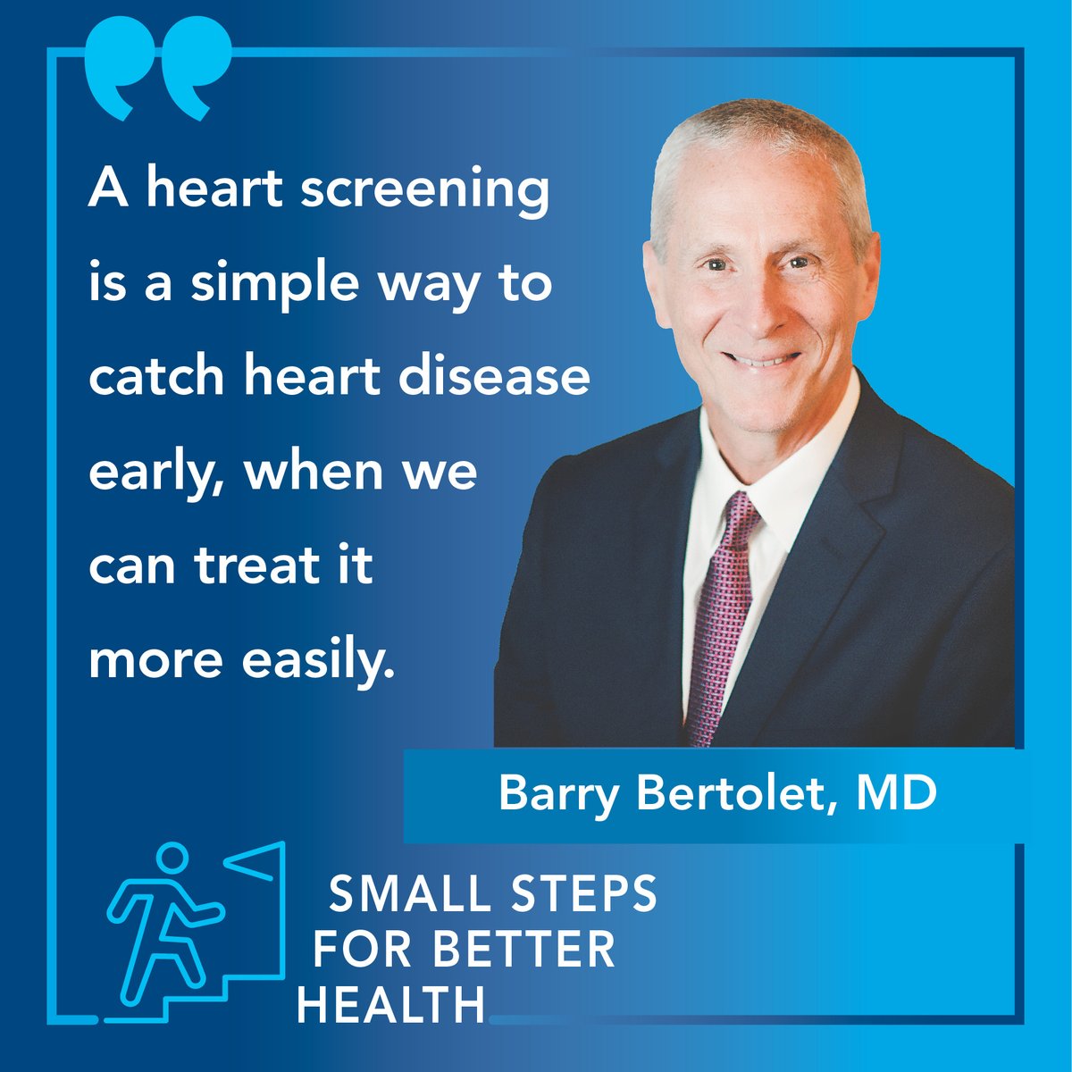 In this episode of Small Steps for Better Health, cardiologist Dr. Barry Bertolet tells us ways to reduce our risk of heart disease and gives us more information about heart screenings. 

bit.ly/3UsUMie

#heartscreening #heartdisease #smallstepsforbetterhealth