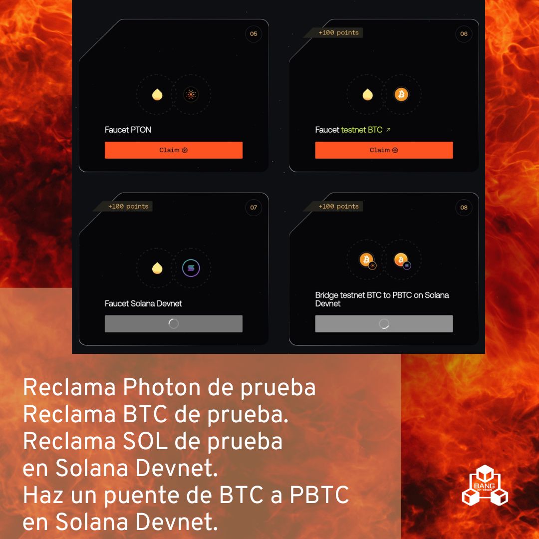 BangOnChain's tweet photo. Conecta tus carteras EVM y Solana y reclama tokens de testnet.

👀 Antes de conectar tu cartera Phantom, asegúrate de elegir el modo testnest Solana Devnet.

Recibe 10 tokens PTON, 0,5 BTC de prueba o 1 SOL en Solana Devnet, limitado a un reclamo cada 24 horas. https://t.co/LZfanNH1xs