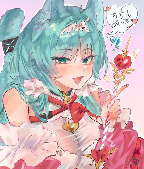 #アークナイツ版深夜の真剣お絵かき60分一本勝負 
はーもにゃんのコーデ本当にかわいいと思う 