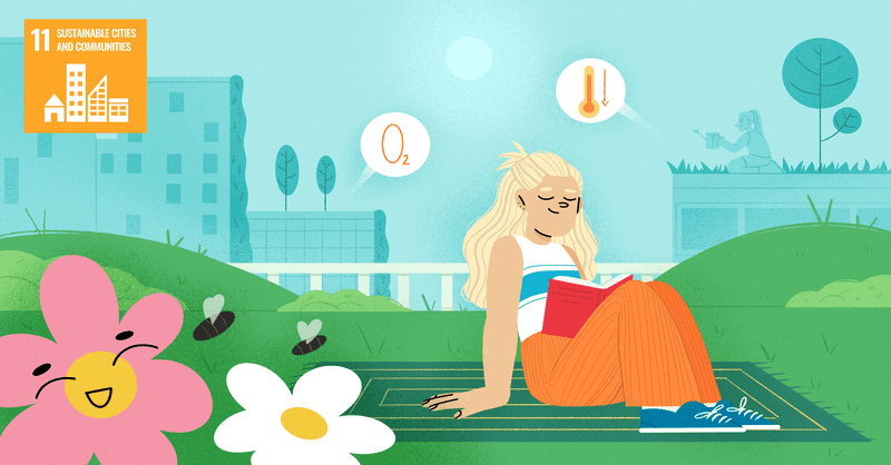 FrontYoungMinds's tweet photo. UN's SDG 11 aims to make cities sustainable by 2030, applying urban greenery, that can cool them, clean the air and prevent flooding. Green cities mean healthy lives in a healthy planet.

Read the article written in collaboration with @KAUST_News and @UNDPSaudiArabia ⬇️

#SDG11