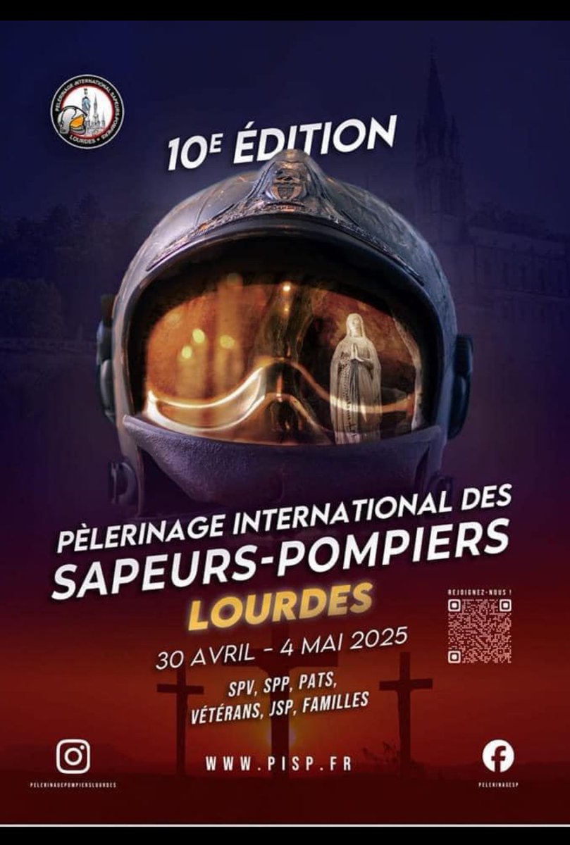 PelePompiers's tweet photo. Les inscriptions pour la prochaine édition (la 10ème) de notre pèlerinage à Lourdes sont ouvertes. 
➡️ c’est ici que ça se passe : https://t.co/sKgzyBmUSf. 
Merci de partager 🙏
@lourdes_france @Eglisecatho @PompiersFR @udsp65 https://t.co/waBXYXQD3Q