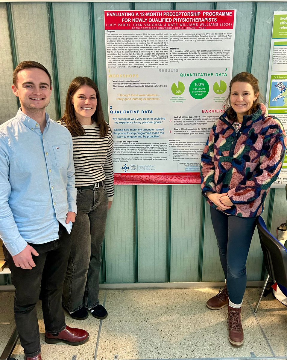It was great to share our work on preceptorship in BCUHB’s Annual AHP &amp; Health Sciences Research, Innovation and Quality Conference! Pwysigrwydd preceptorship i’w weld yn amlwg😁
<a href="/BetsiCadwaladr/">Betsi Cadwaladr</a> #AHP #preceptorship