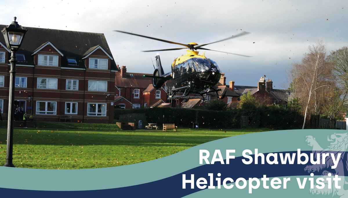 A helicopter from No1 Flying Training School at RAF Shawbury visited Wrekin. Pupils in from the CCF had a tour of the aircraft before the crew gave a presentation to all pupils, giving an insight on careers in military aviation.

#Wrekin