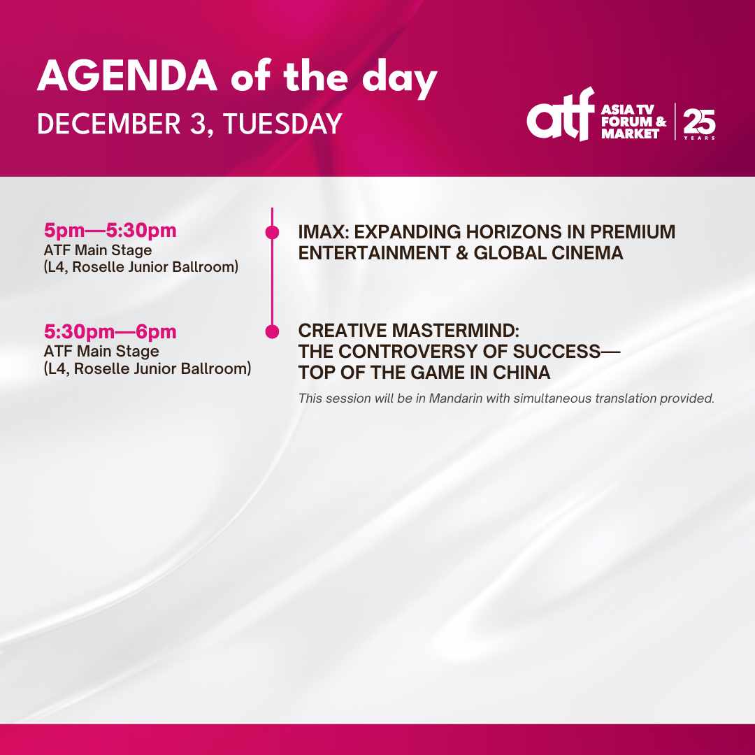 asiatvforum's tweet photo. #ATFLeadersDialogue
ATF 2024 Kicks Off with The ATF Leaders Dialogue Today

Join us for a day of thought-provoking discussions with the industry’s visionaries.

See you @ #ATF Main Stage!

#ATF2024 #Celebrating25Years #ASIATVFORUM https://t.co/QZGgNem4x4