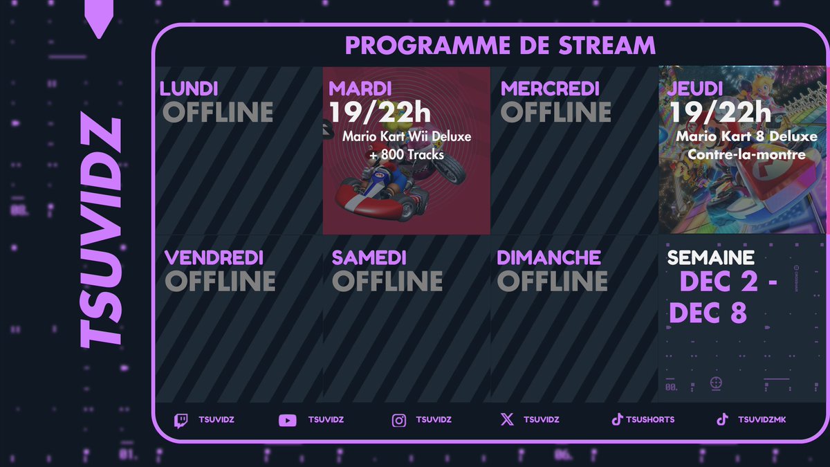 PLANNING DE LA SEMAINE ✨

À demain ! 👽