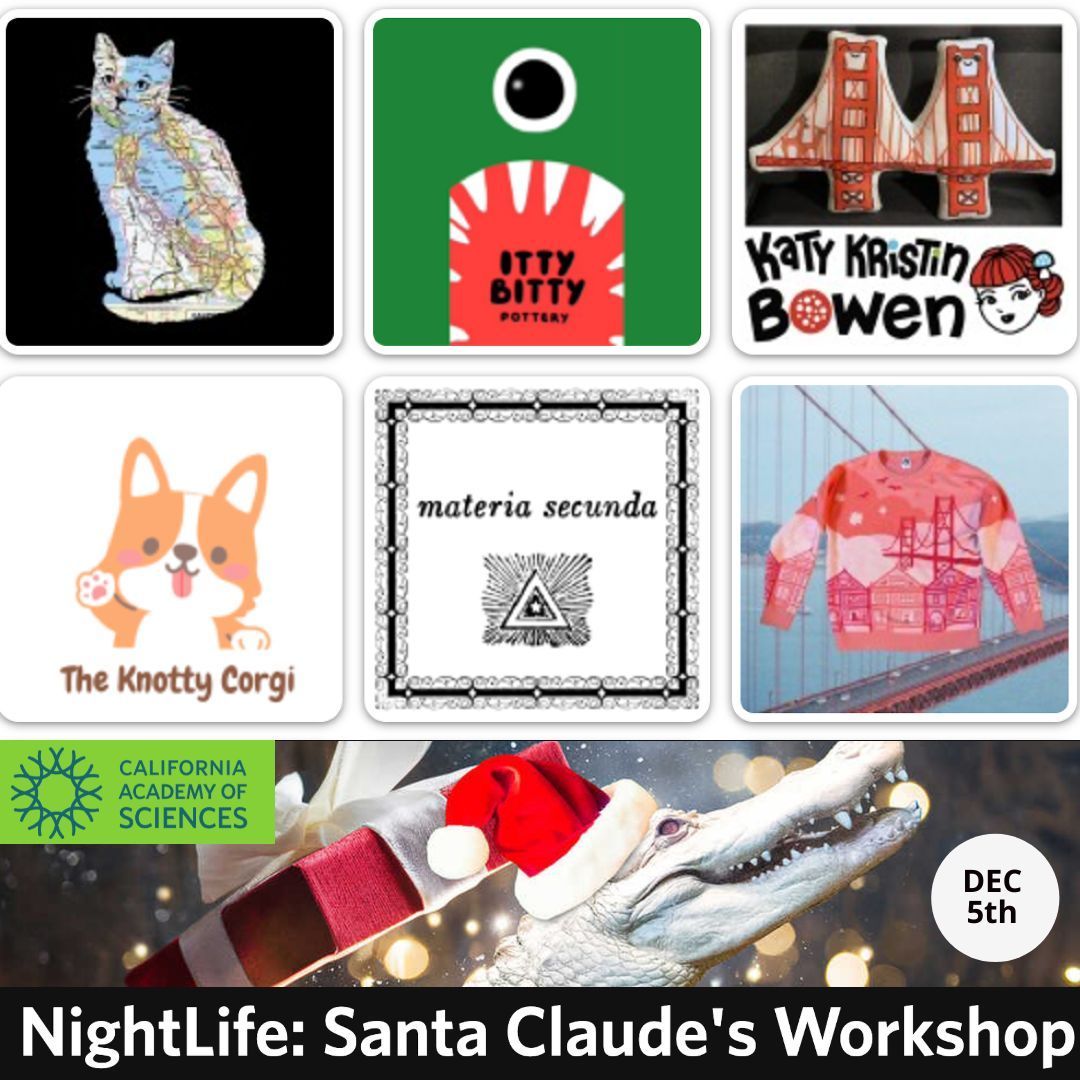 sfbazaar's tweet image. The countdown is on for the LAST @Calacademy #CASNightlife of the year! Support small businesses and find one-of-a-kind treasures from a diverse selection of local vendors curated in collaboration with the NightLife team and SF Bazaar!