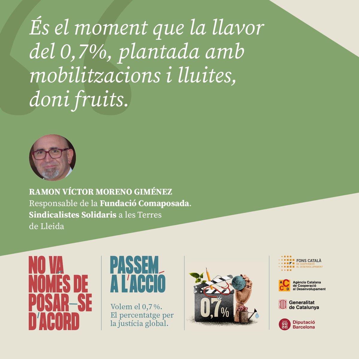 FonsCatalàCooperació (@fonscatala) on Twitter photo 🩺 Governs locals per la protecció dels drets humans
📆 4 desembre a les 18:30 h
Acompanya'ns a la taula rodona amb la Cristina de <a href="/Saharaponent/">Saharaponent AASTP</a>, en <a href="/RVMGI/">Ramon Victor Moreno Giménez</a> de <a href="/UGTTerresLleida/">UGT-Terres de Lleida</a> i la Núria de <a href="/CooperacioUdL/">Cooperació i Solidaritat - UdL</a> per parlar de la protecció dels drets humans.
👉 docs.google.com/forms/d/10z7id… 🩺 Governs locals per la protecció dels drets humans
📆 4 desembre a les 18:30 h
Acompanya'ns a la taula rodona amb la Cristina de <a href="/Saharaponent/">Saharaponent AASTP</a>, en <a href="/RVMGI/">Ramon Victor Moreno Giménez</a> de <a href="/UGTTerresLleida/">UGT-Terres de Lleida</a> i la Núria de <a href="/CooperacioUdL/">Cooperació i Solidaritat - UdL</a> per parlar de la protecció dels drets humans.
👉 docs.google.com/forms/d/10z7id…