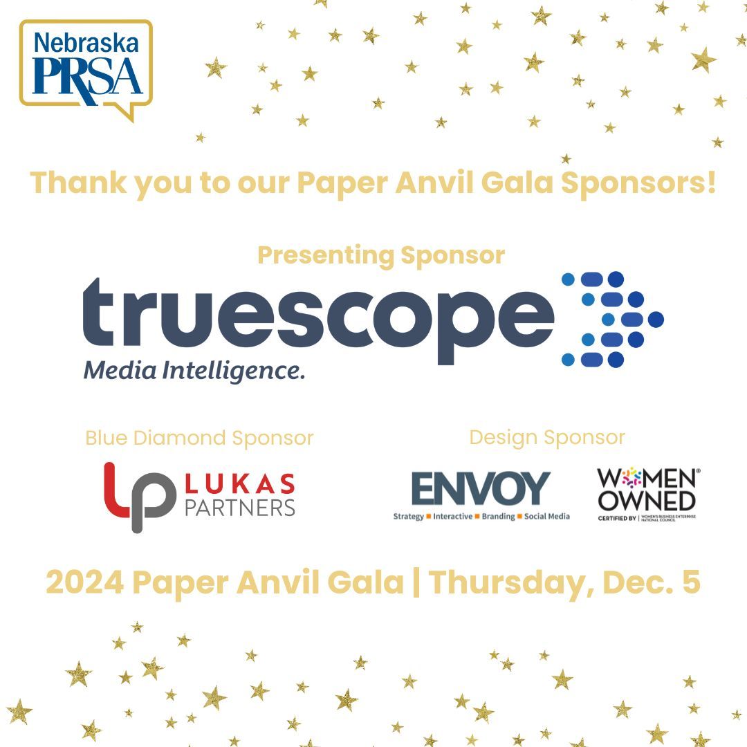 PRSA Nebraska (@prsanebraska) on Twitter photo ✨ The Paper Anvil Gala is almost here. We can’t wait to see you at The Highlander for an evening full of recognition, celebration, and community spirit. Come ready to celebrate!
Thanks to @truescope_na, <a href="/LukasPartners/">Lukas Partners</a>, and @Envoyinc for their incredible support! ✨ The Paper Anvil Gala is almost here. We can’t wait to see you at The Highlander for an evening full of recognition, celebration, and community spirit. Come ready to celebrate!
Thanks to @truescope_na, <a href="/LukasPartners/">Lukas Partners</a>, and @Envoyinc for their incredible support!