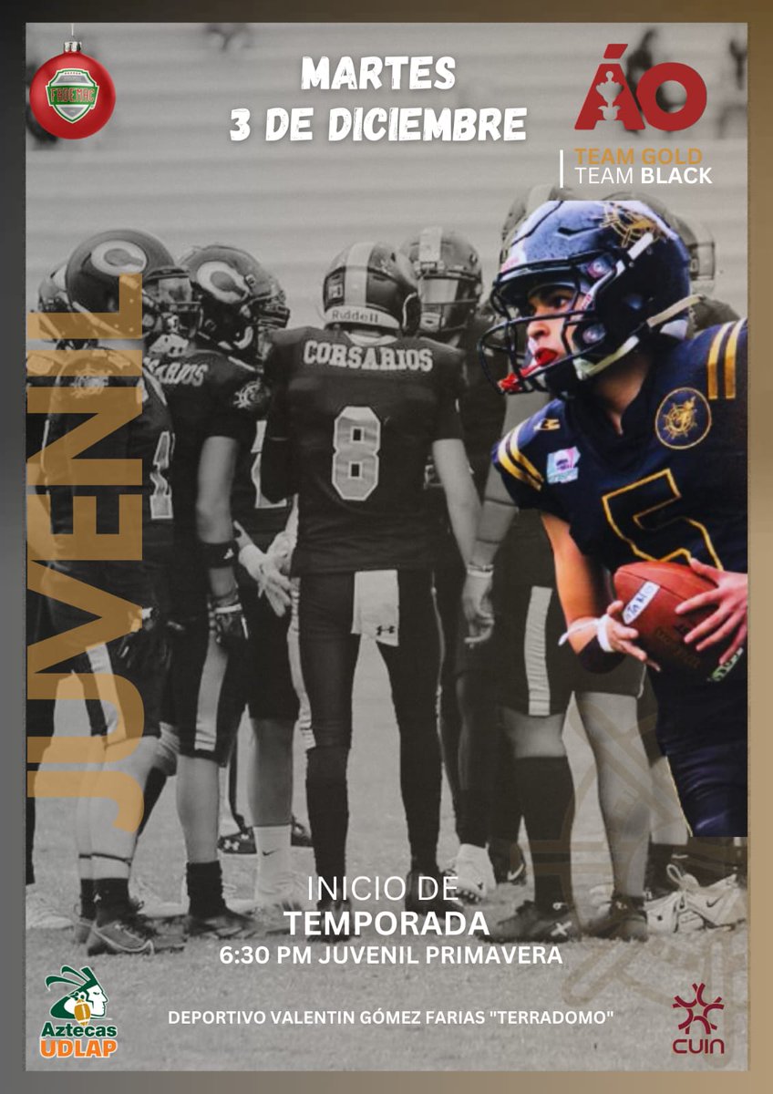 Estamos listos para comenzar!!!
Juvenil primavera 2025.
Nuevos retos .
Nuevas metas .
Nuevos líderes.
Una meta . Ser campeones !!!!!¡
Nacidos en 2007, 2008 y 2009
Gran inicio mañana martes 3 de diciembre .
6:30.
Go Corsarios 🖤💛🩶 
Hoy es un gran día para Ser un Corsario ⚓