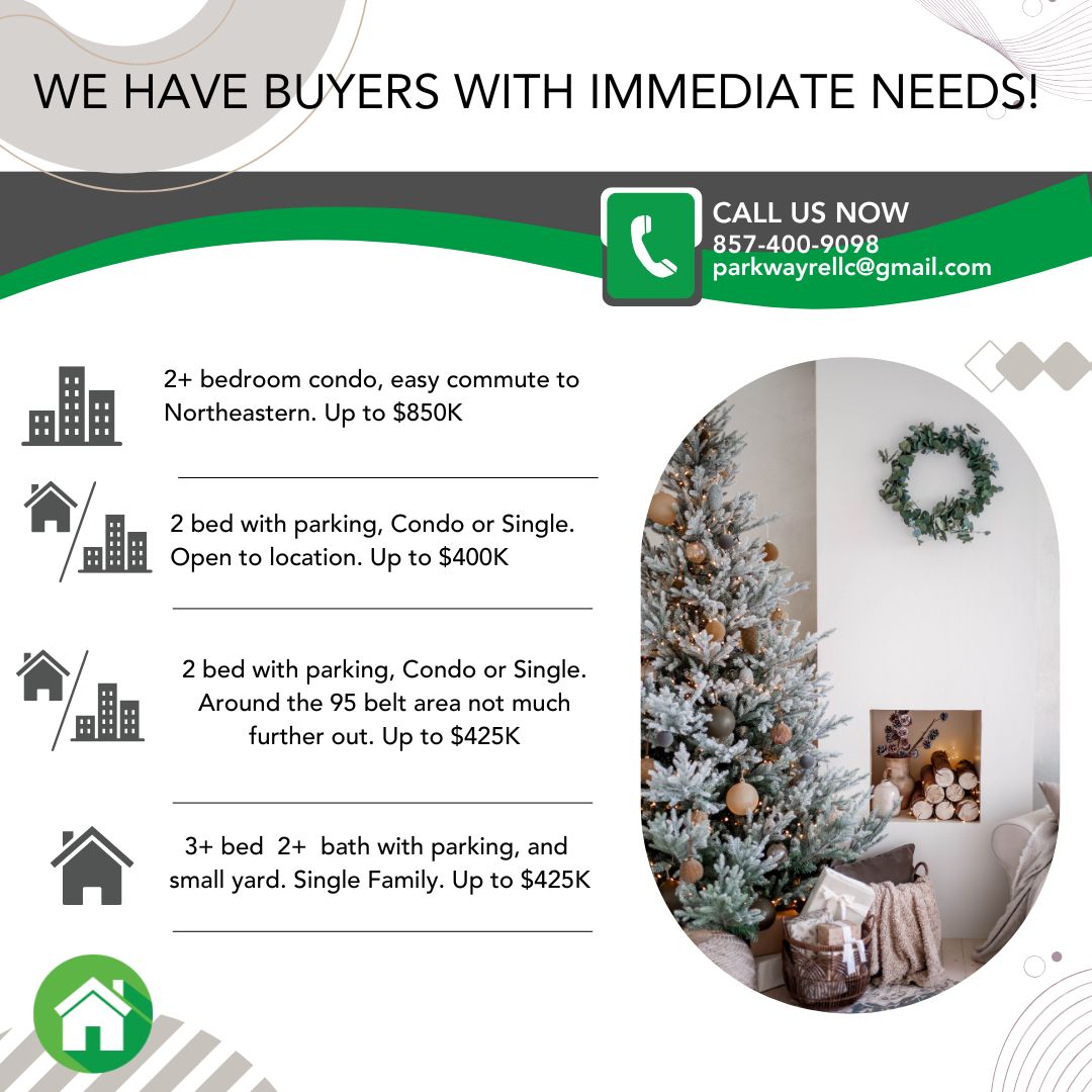 ParkwayRE's tweet photo. 🎁All they want for Christmas is a new home! Can you help us find these buyers their “must have gift” in time? https://t.co/igGgerC2I1