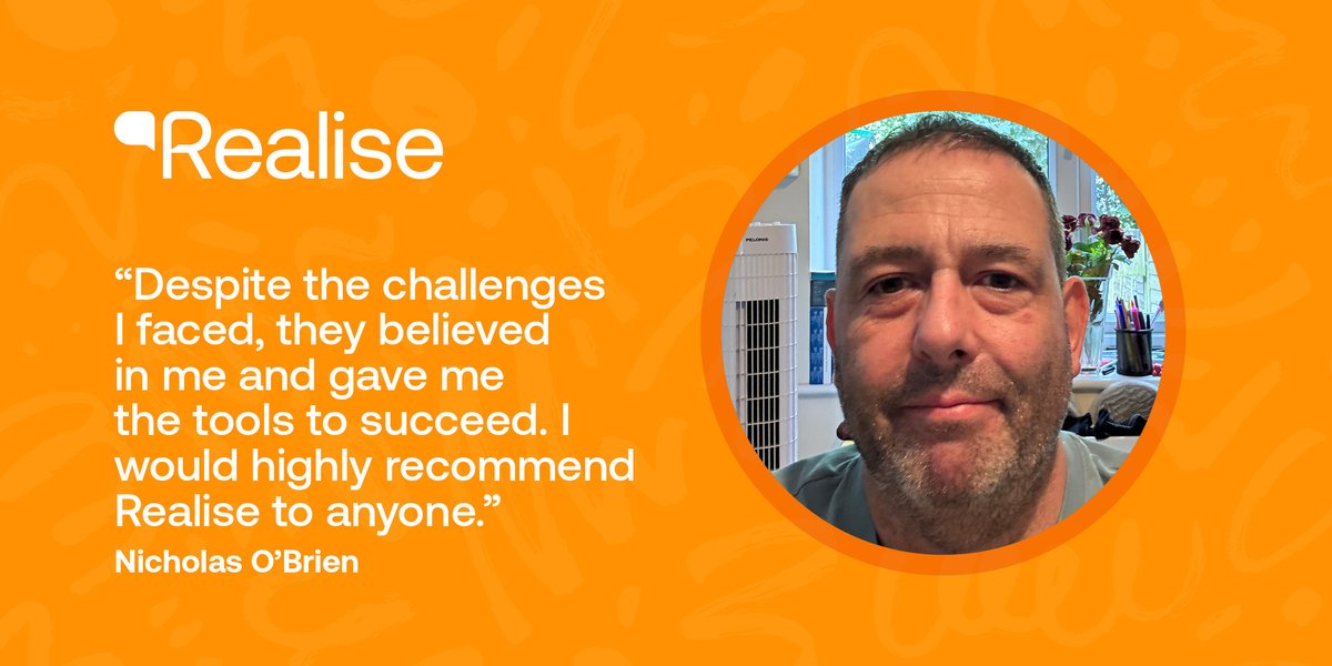 RealiseLE's tweet image. Nicholas successfully completed the Functional Skills Maths course in Harrogate, following a severe spinal injury and a diagnosis of inflammatory arthritis. Realise has helped to pave the way for a new career path.🎉

go.realise.training/3Ze8Q0V

#CareerChange #MathsCourse