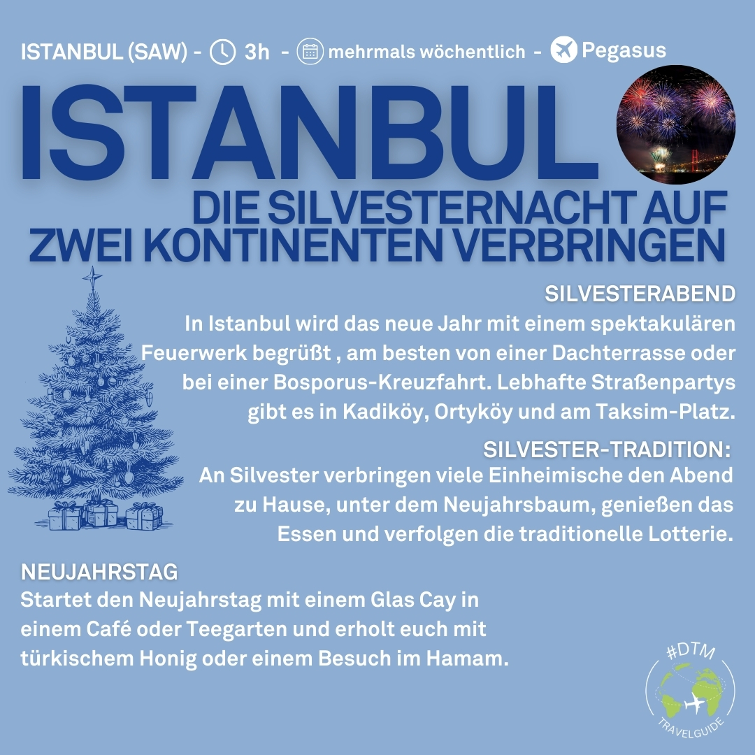 Überlasst „the same procedure as every year“ den anderen und feiert den Jahreswechsel in aufregenden Städten wie Danzig, Palma de Mallorca oder Istanbul! 
Mehr Infos findet ihr hier👇️
fcld.ly/mnda9dv 

#dtm #dortmund #airport #happynewyear #silvester #travel