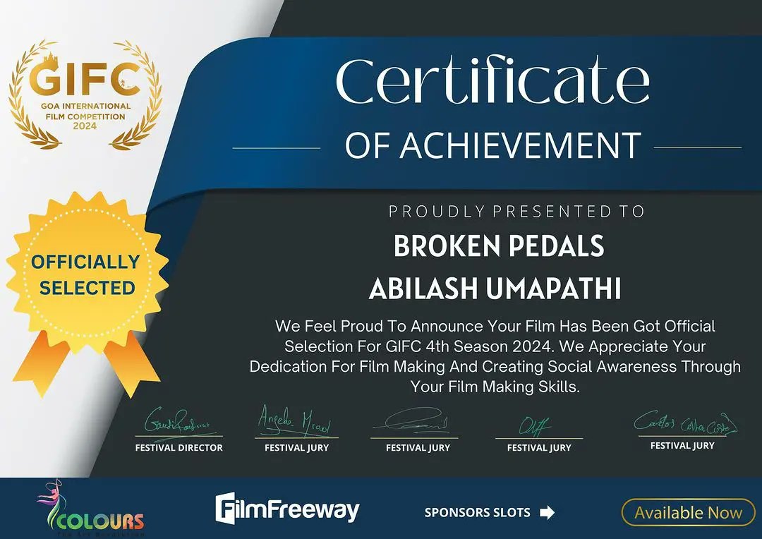 Abilashdir_'s tweet image. Officially Selected in another Festival.
#shortfilmfestival
#filmfestival
#worldcinema
#cinema

[film festivals, Shortfilms, Cinema, Tamil cinema, Tamil shortfilms]