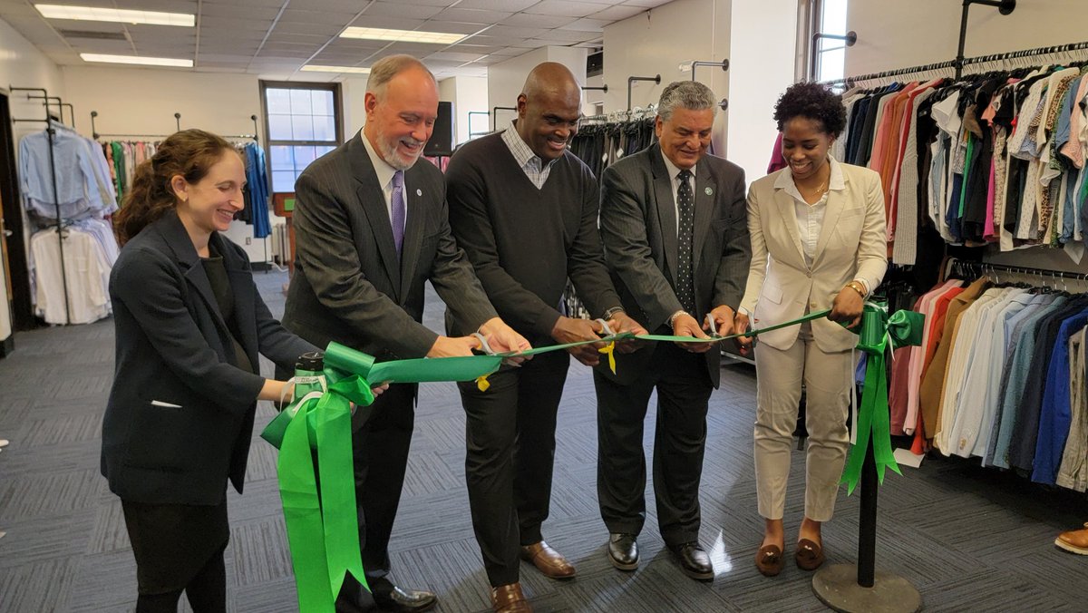 BCCcuny's tweet photo. βοΈβ¨ The ribbon is officially cut! The Career Gearβ’ Boutique is open and ready to equip BCC students with professional attire to shine in interviews and beyond. ππΌ
#BCCPride #bcccuny #CareerGear @CUNY https://t.co/iiqelu56ek