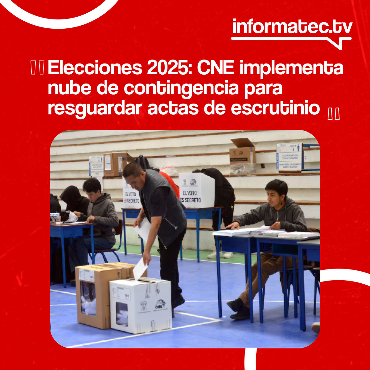 Informatectv_e's tweet image. 🗳️ El CNE usará una nube de contingencia para proteger las actas de escrutinio y garantizar transparencia en las elecciones 2025. ✅

➡️Léalo completo en: acortar.link/nydz3y

#Elecciones2025 #CNE #Informatec