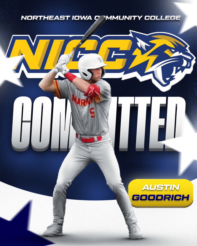 I am very excited to announce that I will be attending Northeast Iowa CC to continue my academic and baseball career. I wanna thank my friends, coaches, teammates, and especially my family for helping me get to this point. Roll Cougars!