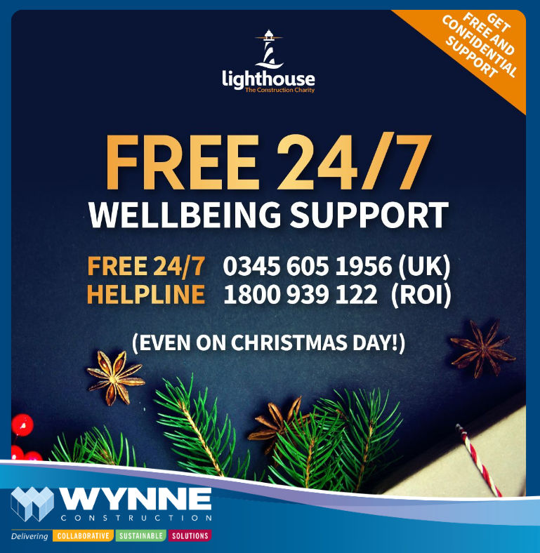 Wynne Construction (@wynneconstruct) on Twitter photo Support For All During the Holidays 🌟
With the holiday season fast approaching, now is an important time to remember the support available to all who need it during this busy season.
<a href="/WeAreLHCharity/">The Lighthouse Charity</a> is here for you and your loved ones
#Construction #WellbeingSupport Support For All During the Holidays 🌟
With the holiday season fast approaching, now is an important time to remember the support available to all who need it during this busy season.
<a href="/WeAreLHCharity/">The Lighthouse Charity</a> is here for you and your loved ones
#Construction #WellbeingSupport