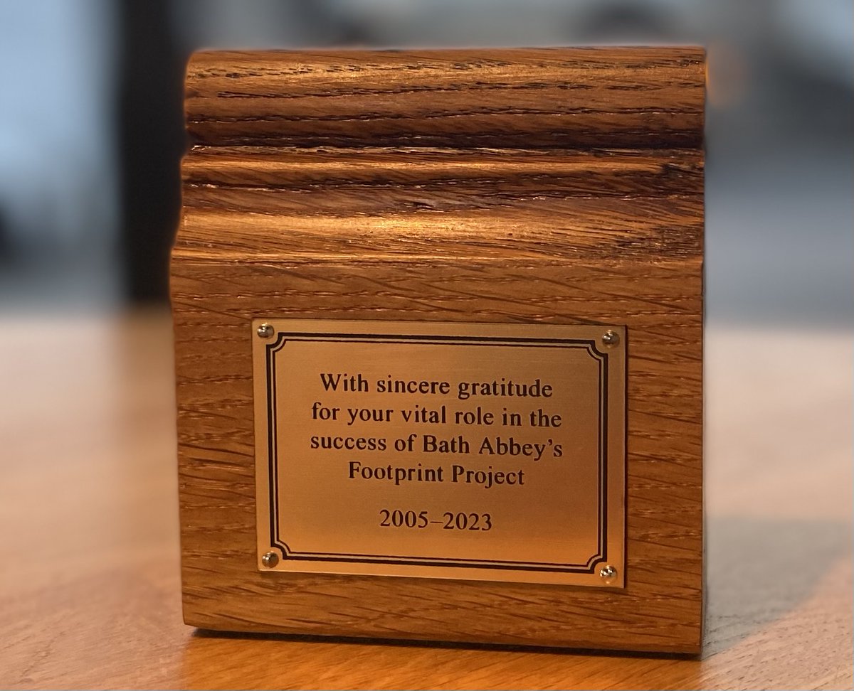 Super proud to have received this in the post from Bath Abbey. Emery Brothers expertise and commitment to the project helped deliver this monumental achievement and bring the Footprint vision to life - thank you so much. A big well done to all the team that worked on this project