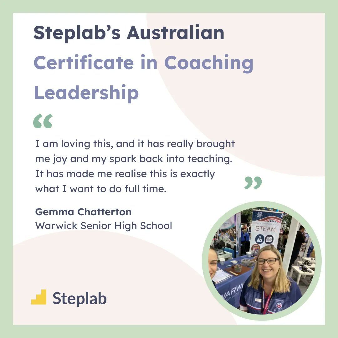 Steplab (@steplab_co) on Twitter photo 🇦🇺 A big thank you to <a href="/gemmachat/">Gemma Chatterton</a> from Warwick Senior High School for sharing her experience with the Australian Certificate in Coaching Leadership!
Sign up for the 2025 cohort before 31st Jan 2025! 👇
🔗bit.ly/3Z3de2F 🇦🇺 A big thank you to <a href="/gemmachat/">Gemma Chatterton</a> from Warwick Senior High School for sharing her experience with the Australian Certificate in Coaching Leadership!
Sign up for the 2025 cohort before 31st Jan 2025! 👇
🔗bit.ly/3Z3de2F