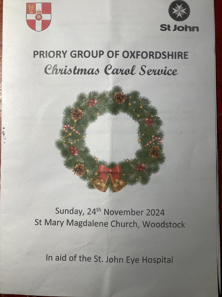 Our St John Priory Group had a special way to Stir Up Christmas spirit with the first carol service of the year in aid of the St John Eye Hospitals in Jerusalem and, right at centre of the storm, Gaza. Ambulance, Cadets, Badgers and Fellowship - Pro Fide, Pro Utilitate Hominum.