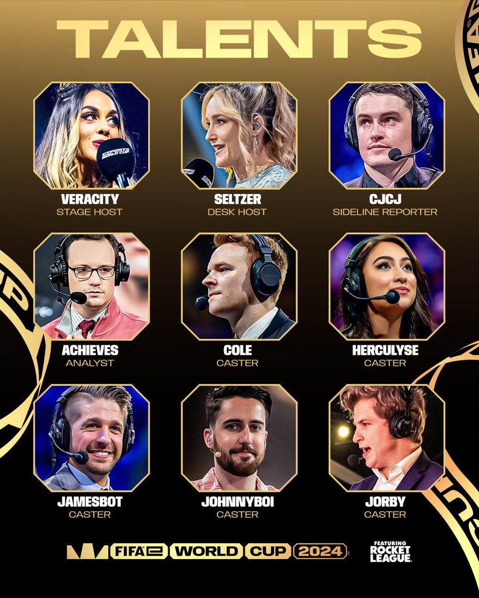 FIFAe's tweet image. Your broadcast team for the #FeWCRL 🎙️

It’s an exciting line up this year entering the mix! 👀

Tune in to catch them all breaking down the tournament live from 5-8 December on fifa.gg, twitch.tv/fifae, youtube.com/fifae 📺