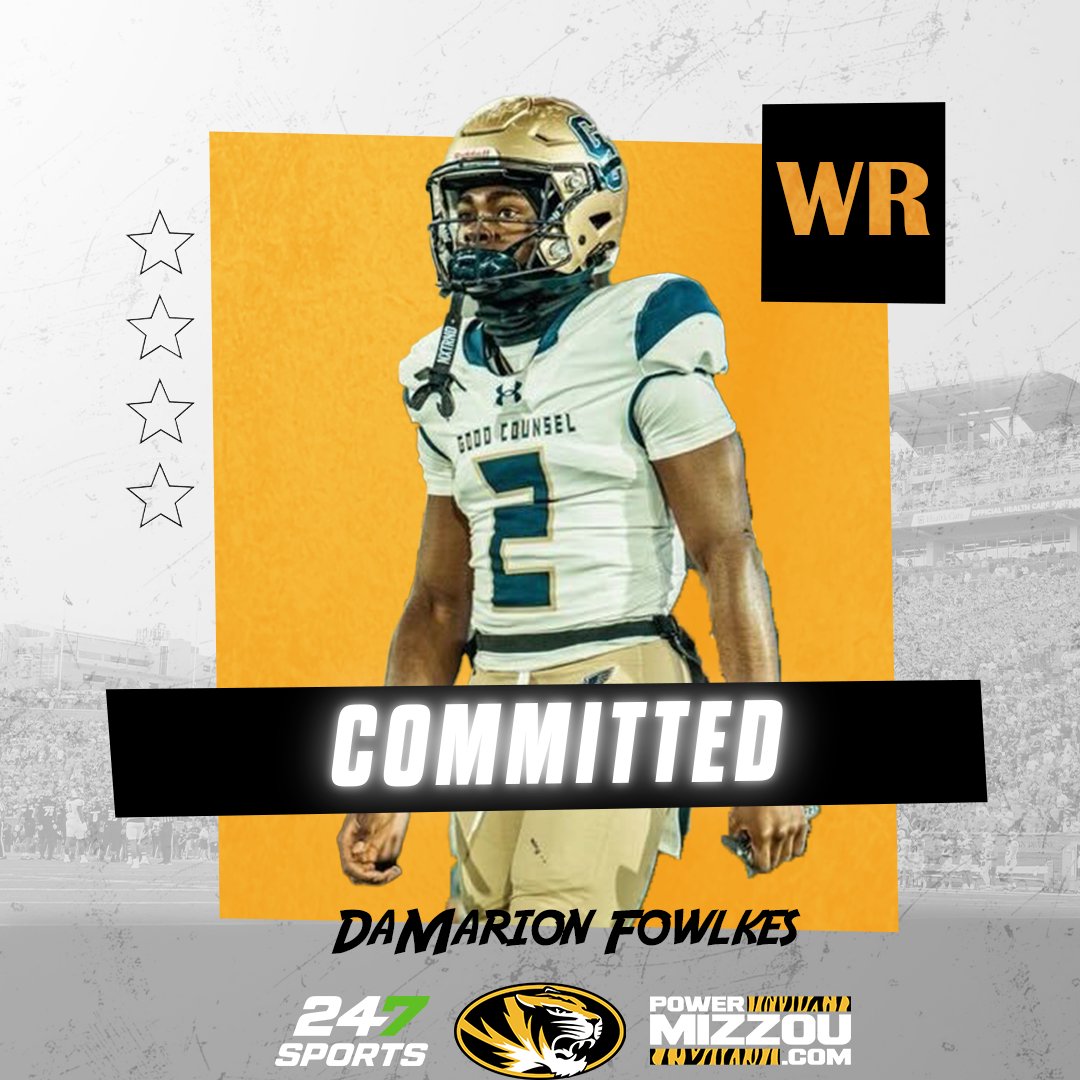 Power Mizzou (@powermizzoucom) on Twitter photo 🚨🚨🚨FLIP ALERT #MIZZOU FANS🚨🚨🚨
Four-star wide receiver <a href="/DamarionFowlke1/">DaMarion Fowlkes</a> has switched his commitment from Pittsburgh to Missouri.
247sports.com/college/missou… 🚨🚨🚨FLIP ALERT #MIZZOU FANS🚨🚨🚨
Four-star wide receiver <a href="/DamarionFowlke1/">DaMarion Fowlkes</a> has switched his commitment from Pittsburgh to Missouri.
247sports.com/college/missou…