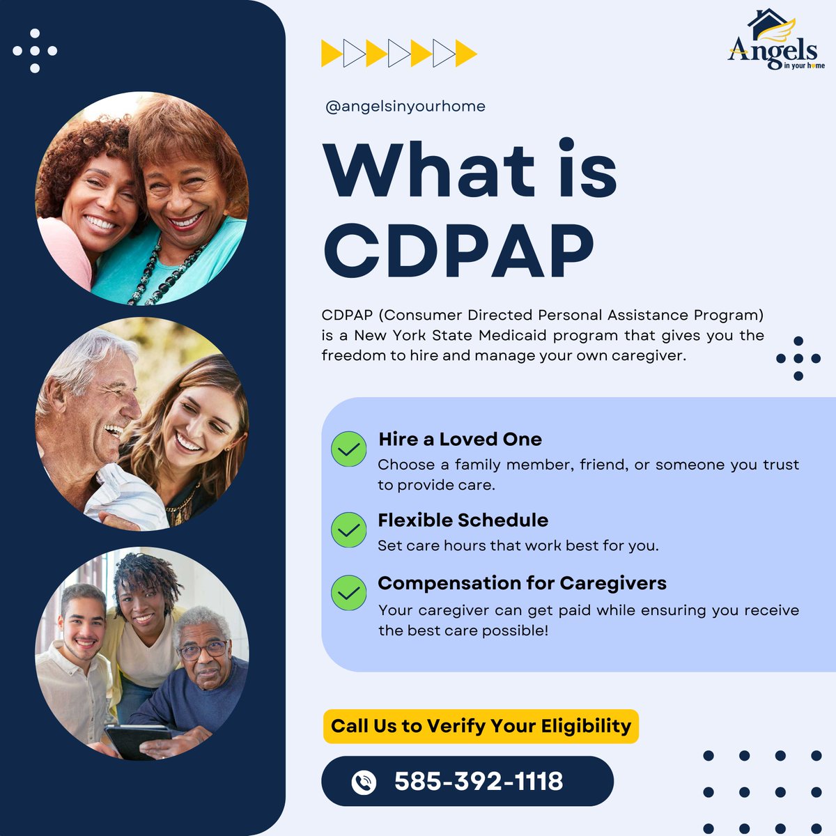 AngelsInUrHome's tweet image. Need help with daily activities? 
🏡 CDPAP offers safe, empowering home care! 
❤️ Based in Rochester, we assist NY residents with CDPAP enrollment. 

Contact us today—we're here every step of the way! 🙌 
#CDPAP #HomeCare #hiring #caregiver #RochesterNY #NYStateCare