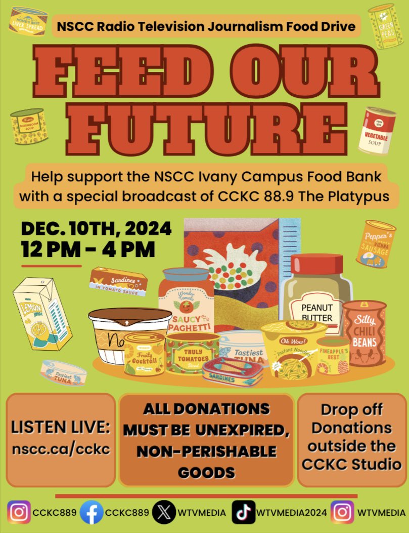 Come out and support the Ivany Campus Food Bank!