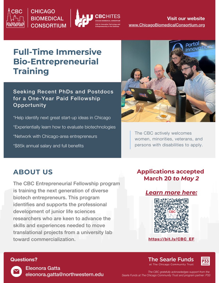 Are you a passionate scientist ready to lead groundbreaking biotech ventures? The CBC EF Program equips you with the tools, mentorship, and network to make your vision a reality.
👉 Learn more: ow.ly/qBlq50Uj7Tm
#BiotechInnovation #CBCFellows #Entrepreneurship