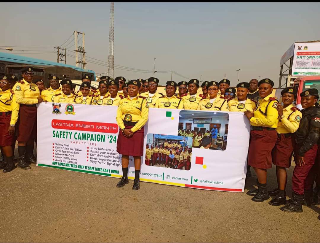 followlasg's tweet photo. LASTMA FEMALE ELITE CORPS COMMENCES YULETIDE TRAFFIC SENSITISATION CAMPAIGN

The Female Elite Corps of the Lagos State Traffic Management Authority (LASTMA) has inaugurated an extensive sensitisation campaign to foster adherence to traffic regulations and promote orderly conduct among motorists in Lagos State.
This strategic initiative, slated to span an entire week beginning on Monday, December 2, 2024, is designed to enhance road safety and mitigate traffic infractions before, during, and after the Yuletide season.

Themed: "Drive Safe, Stay Safe", the campaign underscores LASTMA's commitment to addressing the anticipated surge in vehicular activities during the holiday period. The programme prioritises educating road users on the significance of compliance with traffic laws, discouraging reckless driving, and maintaining discipline to avert accidents and alleviate congestion on Lagos roads.

At the official launch, the Special Adviser to the Governor on Transportation, Hon. Sola Giwa reaffirmed the administration's dedication to ensuring smooth vehicular movement across the metropolis. “The Yuletide season is synonymous with festivity, but it also heralds increased road usage.

This campaign aims to reinforce motorists' obligations to prioritise safety, thereby reducing accidents and traffic disruptions”, he stated.

The Female Elite Corps, a highly trained cadre within LASTMA, will execute the campaign through dynamic roadshows, community interactions, and dissemination of educational materials across key traffic hotspots, including Ikeja, Surulere, Epe, Badagry, Ikorodu, Lagos Island, Agege, Lekki, Egbeda, Obalende, and Apapa.

Furthermore, motorists and commuters will receive real-time updates and compliance tips via LASTMA’s digital platforms, ensuring seamless communication throughout the campaign.

The initiative underscores pivotal traffic regulations such as strict observance of traffic signals and road signage, abstinence from driving under the influence of alcohol or narcotics, adherence to lane discipline and prohibition of one-way driving and ensuring vehicles are roadworthy before undertaking any journey.

Hon. Giwa encouraged motorists to cooperate fully with LASTMA officials and report traffic violations through the agency's toll-free helpline, 080000527862.

He also urged all road users to embrace responsible driving habits, fostering a safer, more harmonious holiday atmosphere for all residents and visitors in Lagos.

@jidesanwoolu @drobafemihamzat @followlastma @gbenga_omo @gboyegaakosile @BSaluHundeyin @Mr_JAGs @Riddwane 
#AGreaterLagosRising 
#LASG