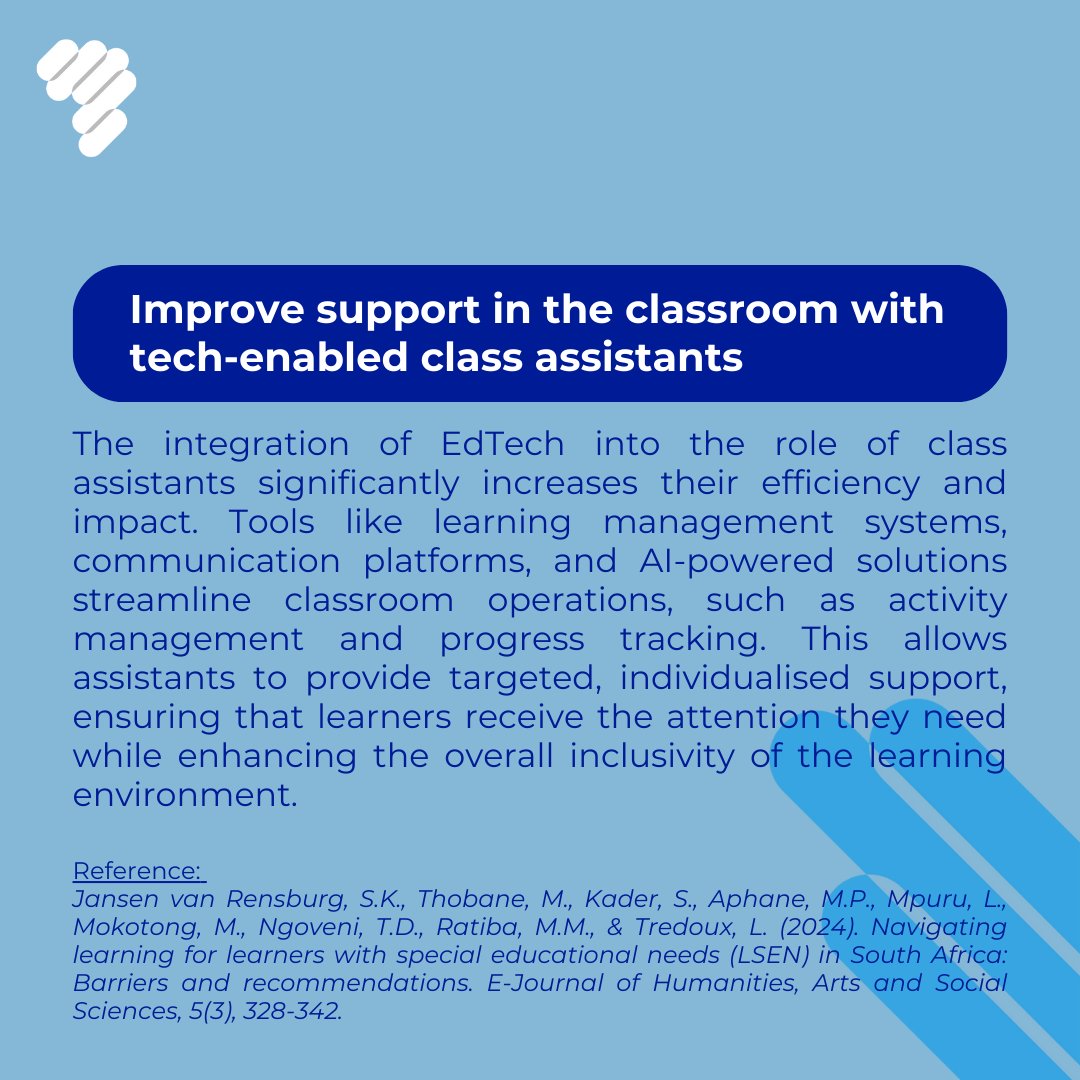 🌍 On #IDPD, we recognise the barriers learners with special educational needs (#LSEN) face. From inaccessible materials to limited classroom support, these challenges hinder their potential. Swipe to view three solutions that #EdTech offers ➡️ #InclusiveEducation #Accessibility
