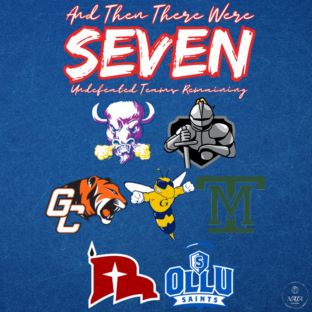 As we enter December, just SEVEN teams remain undefeated in NAIA Men's Basketball!

Arkansas Baptist (6-0)
Dordt (IA) (10-0)
Georgetown (KY) (12-0)
Graceland (IA) (8-0)
Montana Tech (9-0)
Northwestern (IA) (9-0)
Our Lady of the Lake (TX) (9-0)