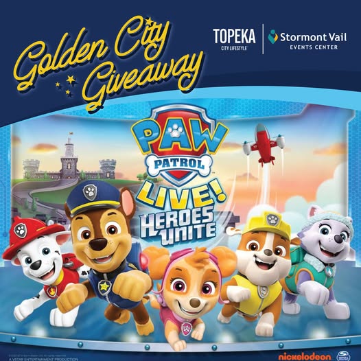 GIVEAWAY ALERT!
Parents, are you ready to make your little ones’ day? Topeka City Lifestyle Magazine is giving away 8 tickets to see Paw Patrol Live: Heroes Unite at  <a href="/StormontVailEC/">Stormont Vail Events Center</a>  Visit our Facebook page to enter the giveaway.