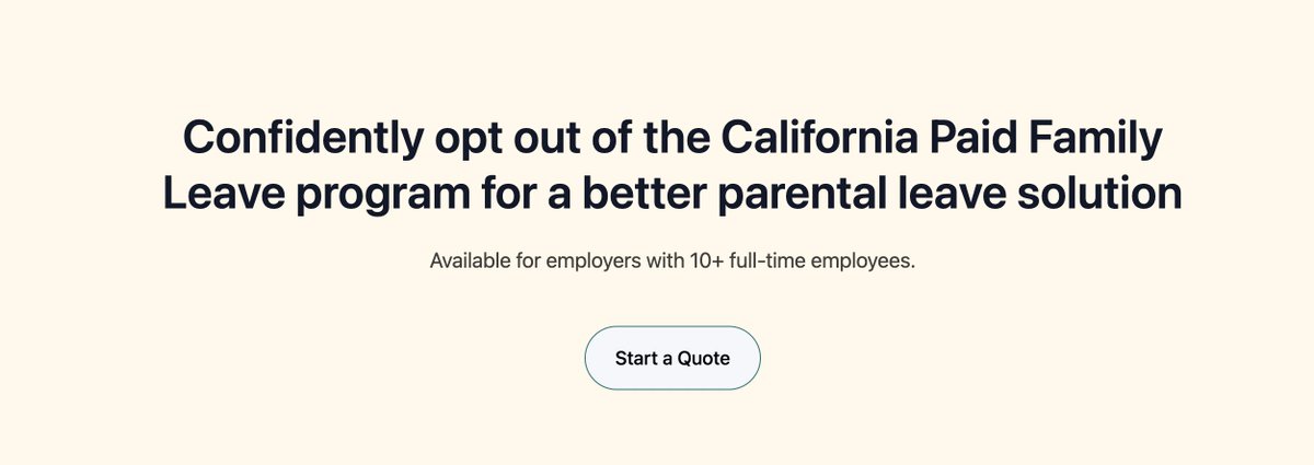 Public Entities in California: you may have already opted out of the state's Paid Family Leave program and need a better solution for parental leave. 

Learn more about how Parento can help you offer more for your employees while saving big bucks. 

hubs.li/Q02Z4cD30