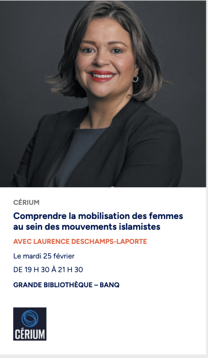 CÉRIUM (@ceriudem) on Twitter photo 👀 Avez-vous vu la belle programmation de l'hiver des Belles Heures de <a href="/UMontreal/">Université de Montréal</a> avec la participation en février de notre directrice scientifique <a href="/LdlMontreal/">Laurence Deschamps-Laporte</a> sur mobilisation des femmes dans les mouvements islamistes ?
Les détails : issuu.com/umontreal73/do… 👀 Avez-vous vu la belle programmation de l'hiver des Belles Heures de <a href="/UMontreal/">Université de Montréal</a> avec la participation en février de notre directrice scientifique <a href="/LdlMontreal/">Laurence Deschamps-Laporte</a> sur mobilisation des femmes dans les mouvements islamistes ?
Les détails : issuu.com/umontreal73/do…