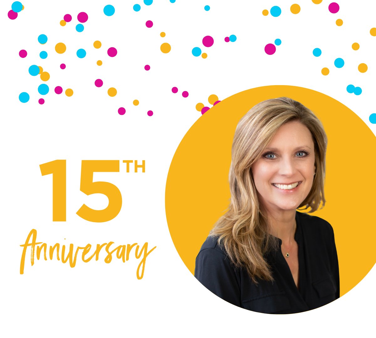 Celebrating 15 fantastic years with Tara Rezen! 🎉 From creating JOY to making every event memorable, we're so lucky to have amazing team members like her. ✨ Congrats, Tara! #wecreateJOY #eventprofs #workanniversary