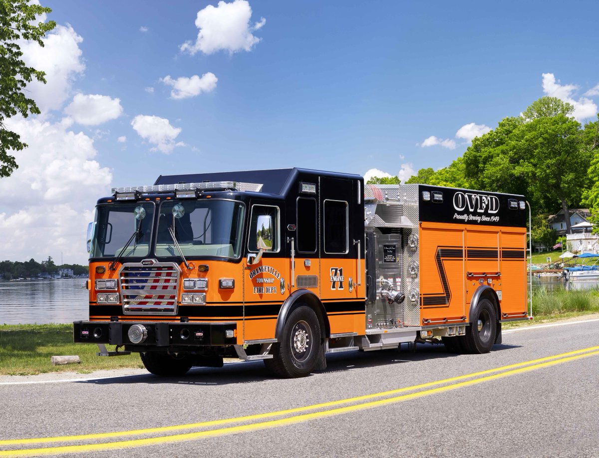 KMEFire's tweet photo. Take a look at our #truckofthemonth for December - this KME Custom Top Mount Pumper for the Orangeville Volunteer Fire Department in Michigan! Order your 2025 KME Calendars here https://t.co/LtKQrouBat #KMEfire #firetruck #firefighter #orangevillemi https://t.co/cpDo923BjG