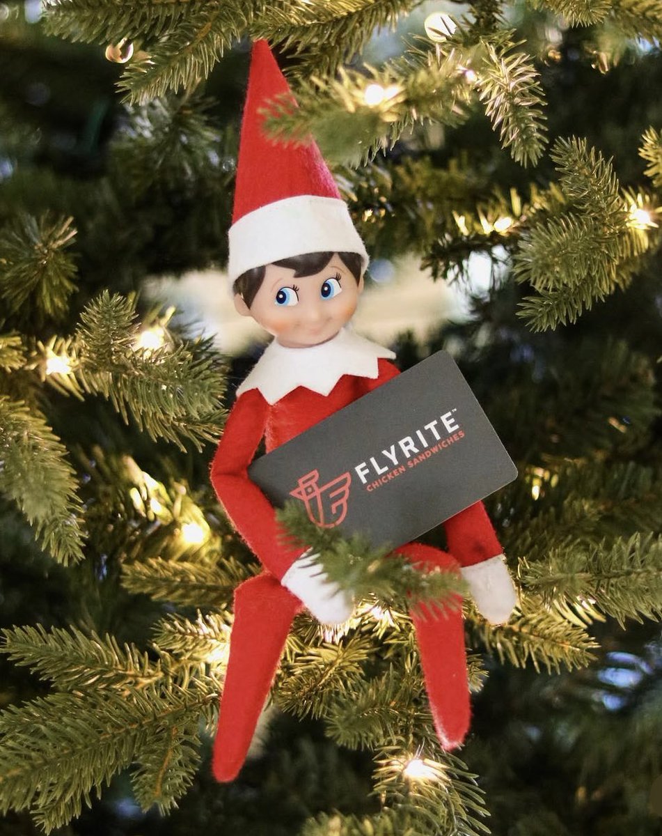 Our elf “Tater Tot” is back and so are holiday gift cards! Perfect as a stocking stuffer, for your favorite coworker, and for all the fried chicken fanatics in your life.