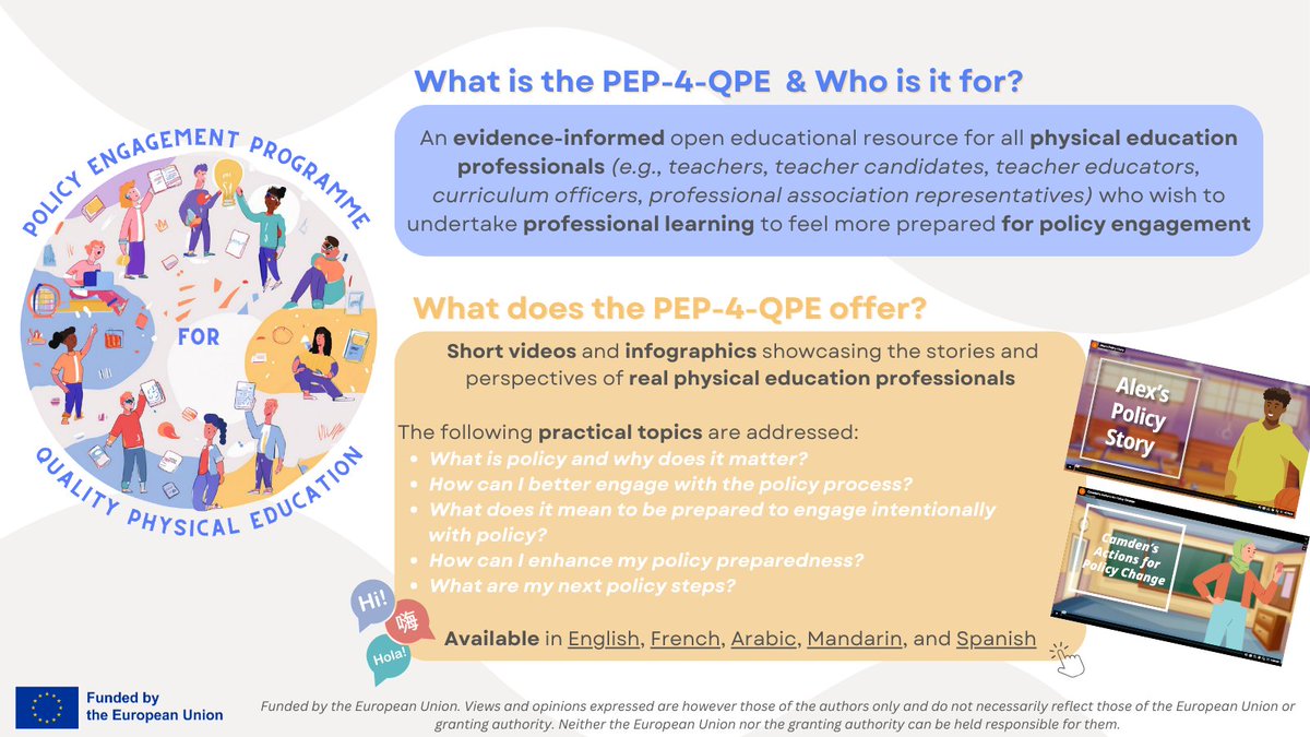🚨 New Resource!

Introducing the Policy Engagement Programme for Quality Physical Education (PEP-4-QPE)

A free, evidence-informed professional learning tool about policy for PE professionals

Available in 5 languages 🌍 

Details in flyer

ecampusontario.pressbooks.pub/pep4qpe/
