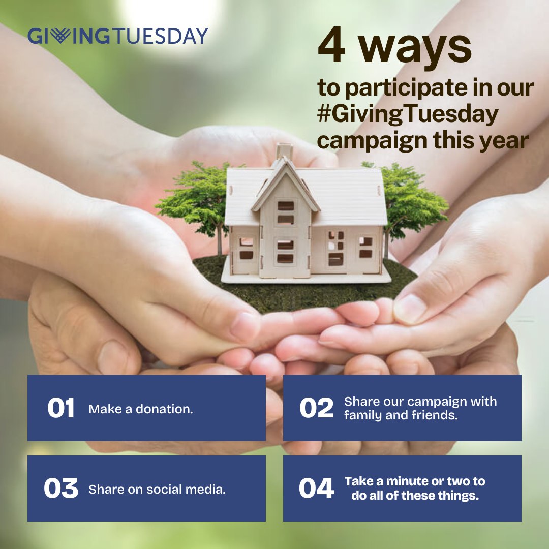 Join Habitat for Humanity and consider giving back to our community during the holiday season.  Anyone can be a part of Habitat for Humanity of St. Joseph County’s Giving Tuesday, including families, individuals, companies, and organizations! hfhsjc.org/give