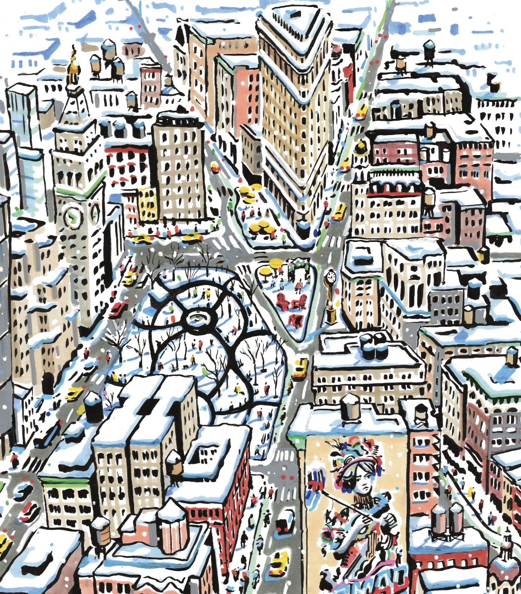 We're excited to announce our latest seasonal program: Holidays in Flatiron &amp; NoMad!  ✨

Celebrate the magic of the season with free, pop-up public programming and ongoing festive activations while supporting local businesses.

Details: bit.ly/4gbYPrM

🖌️: <a href="/GavinSnider/">Gavin DeDraw</a>