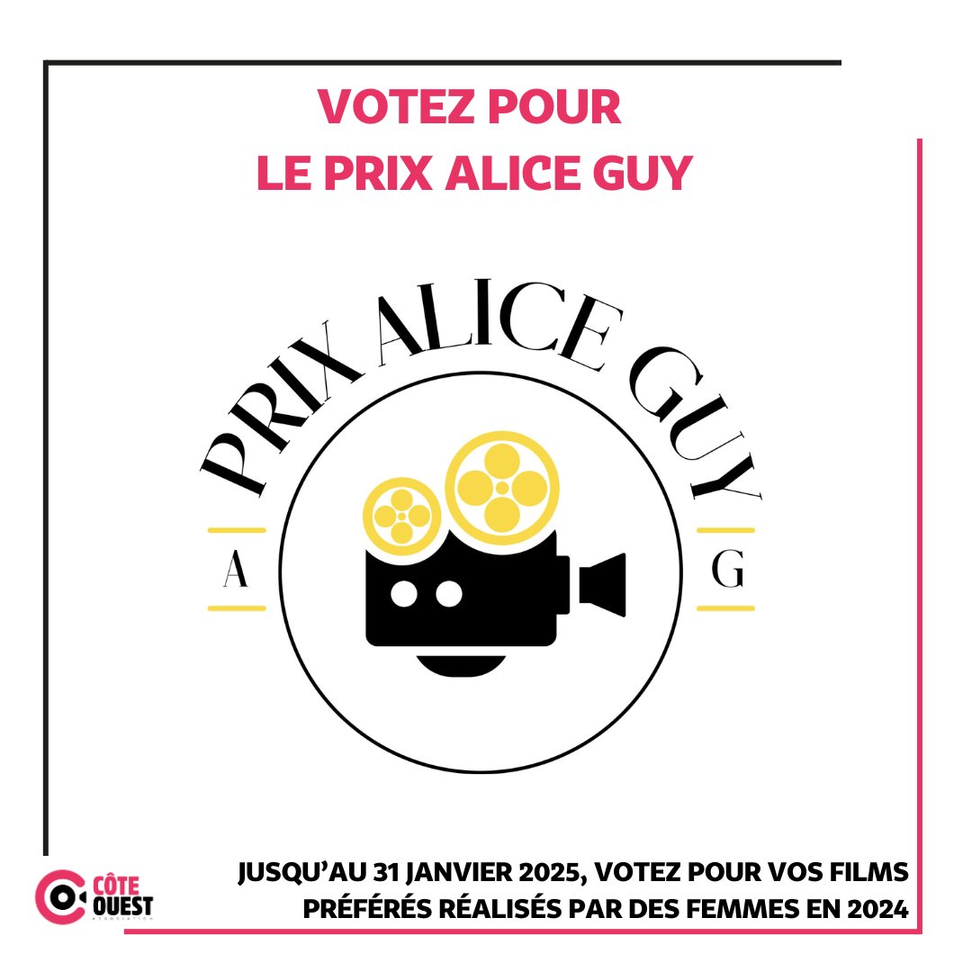 AGENDA] 🗳Votez pour le Prix Alice Guy 2025, seule récompense réservée exclusivement aux réalisatrices !🗳 Vous avez jusqu'au 31 janvier 2025 pour voter pour vos 5 films préférés réalisés par une femme en 2024 !