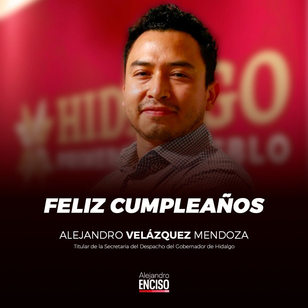 Estimado #AlejandroVelázquez, que pases un feliz cumpleaños. Te mando un abrazo.